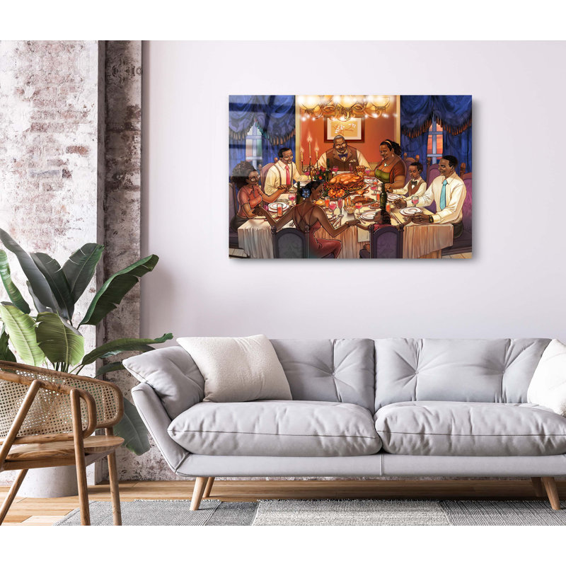 Mercer41 Family Eating Dinner, African American Wall Decor, Acrylic
